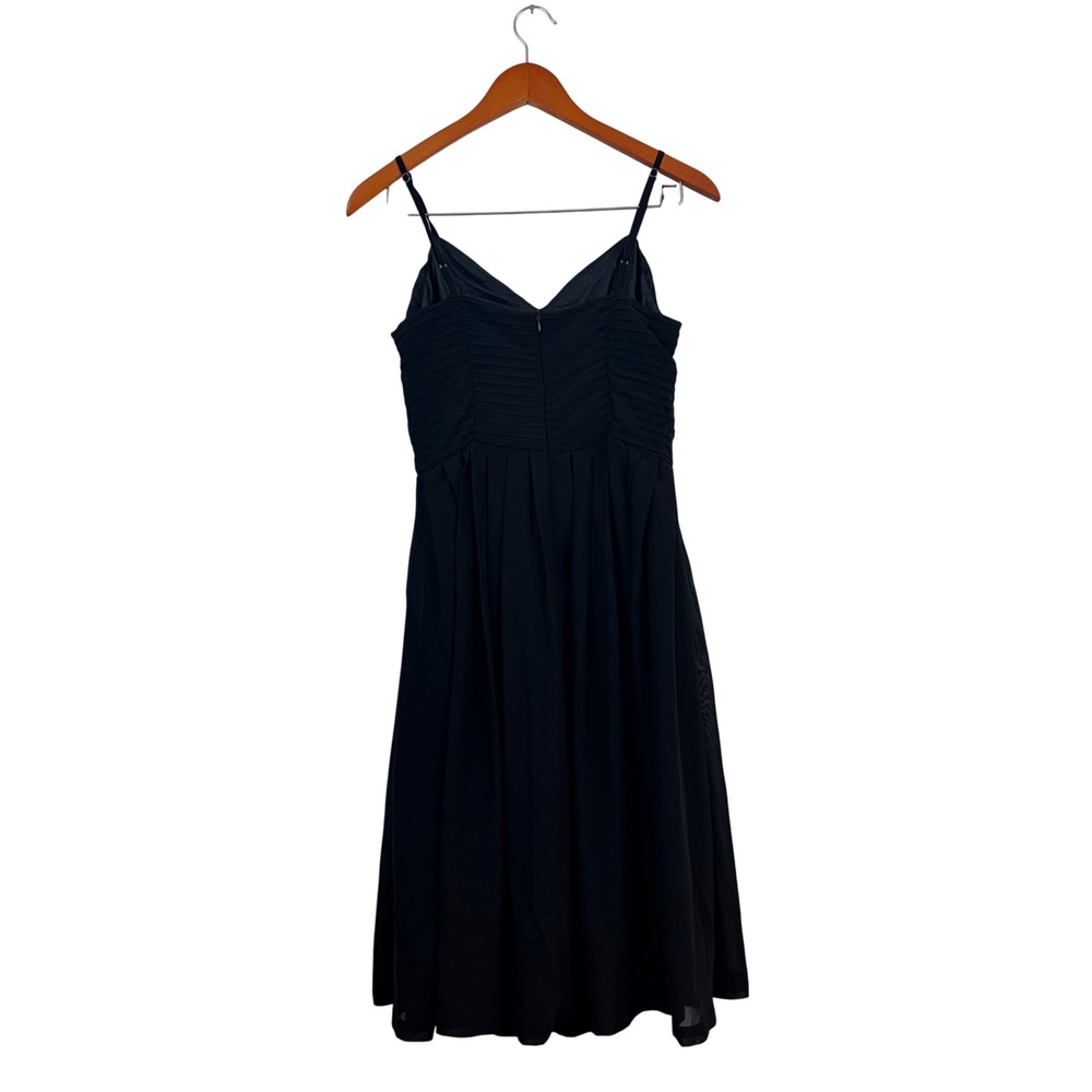 Allie & Rob Women's M Black Midi Dress LBD Cocktail Party Dark Romantic Chic